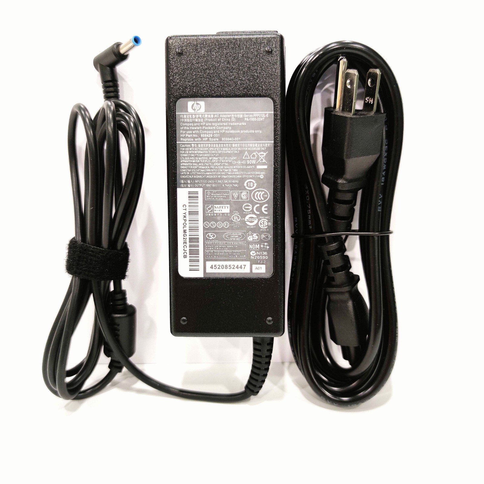 Genuine OEM 90W HP Pavilion 710413-001 AC Adapter Charger blue tip 19.5V 4.62A