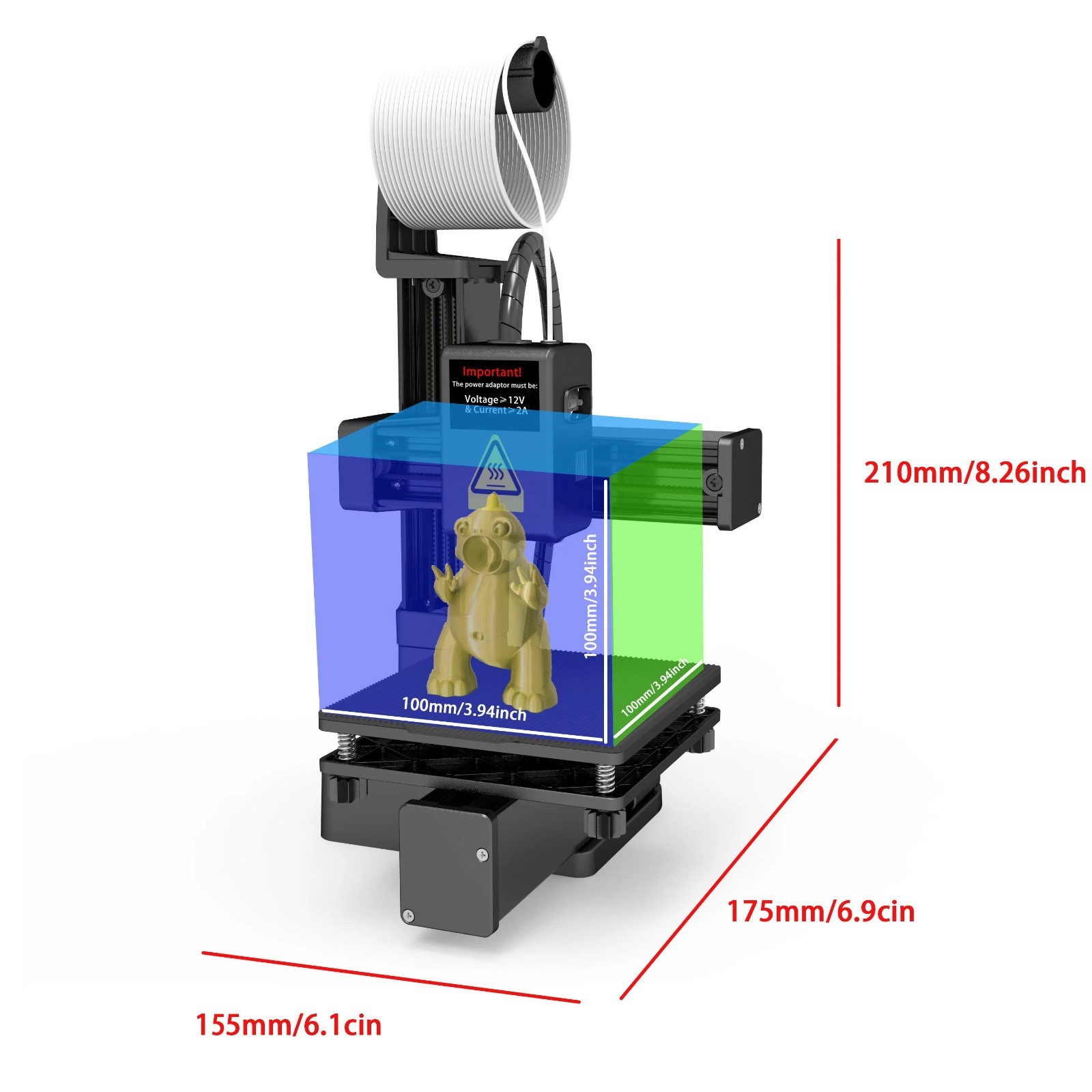 EasyThreed 3D Printer Entry Level Compatible with PLA TPU 1.75mm Filament NEW