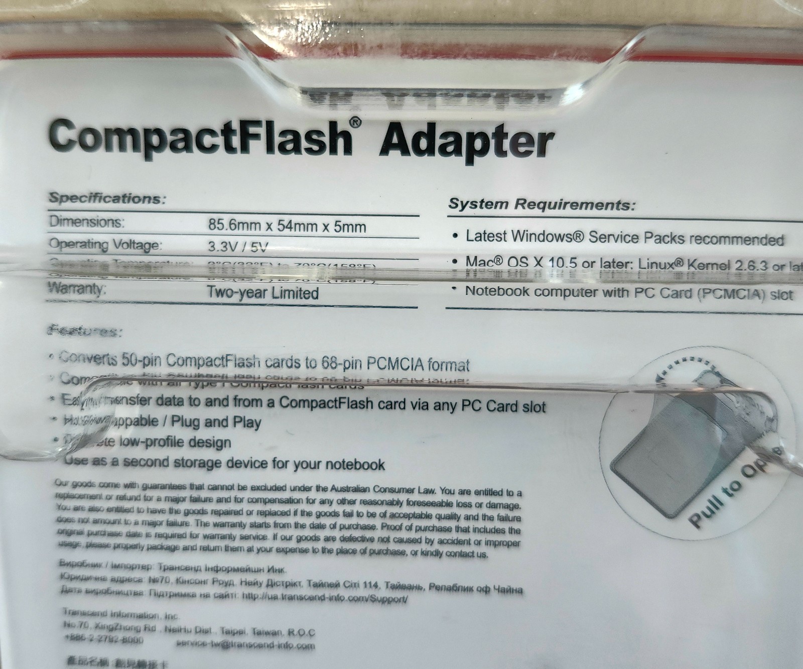 Transcend Compactflash Adapter