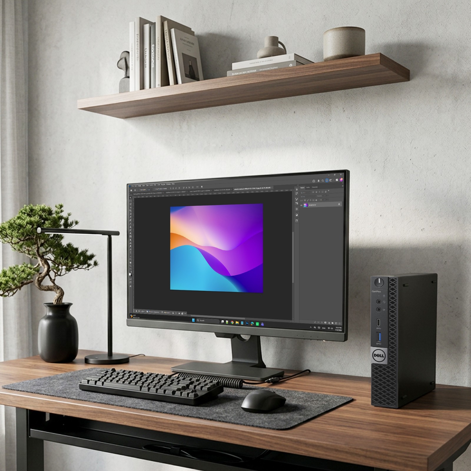 DELL Windows 11 OptiPlex Micro Desktop PC i5-7th 32GB RAM 1TB SSD Dual 24″ WiFi