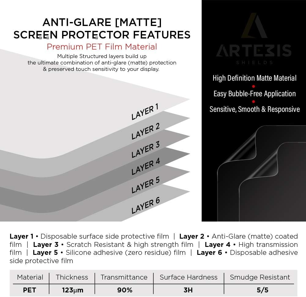 Artemis Shields Clear Matte Screen Protector for Dell Inspiron 16″ 2-in-1 7630