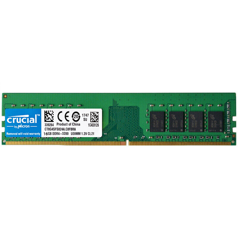 Crucial DDR4 16B 1X16GB 3200 Mhz PC4-25600 288pins Desktop Memory Dimm Ram 1.2V