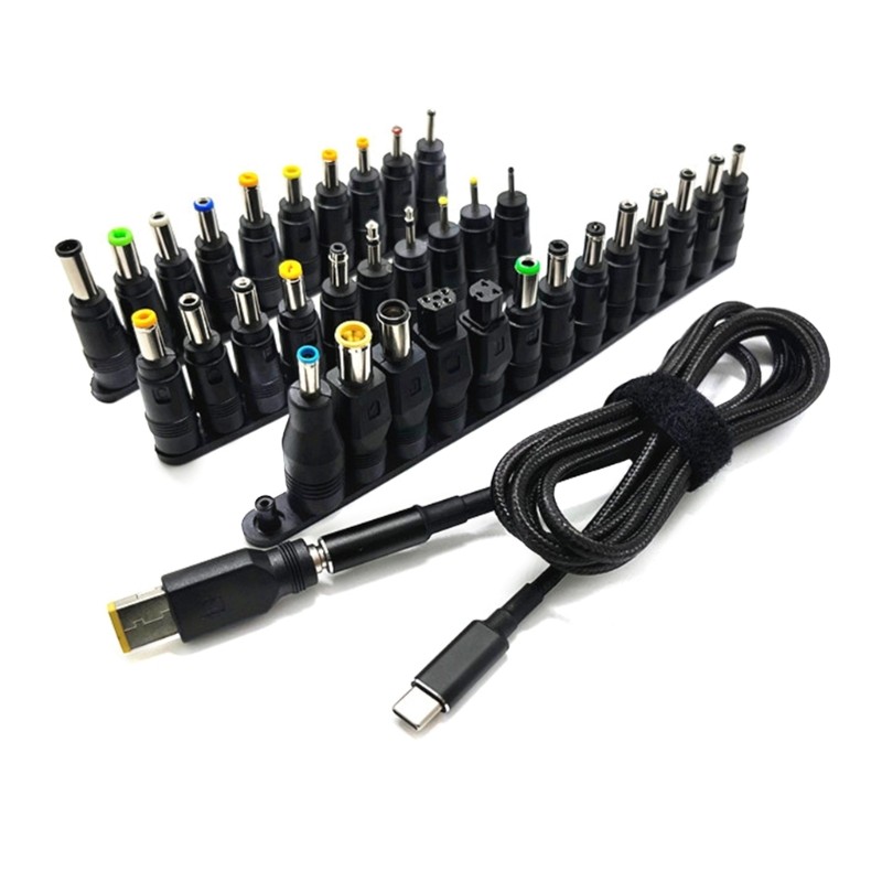 Laptop TypeC DC Adapter Power Supply Charging Converter DC Adapter Cord 34 Plugs