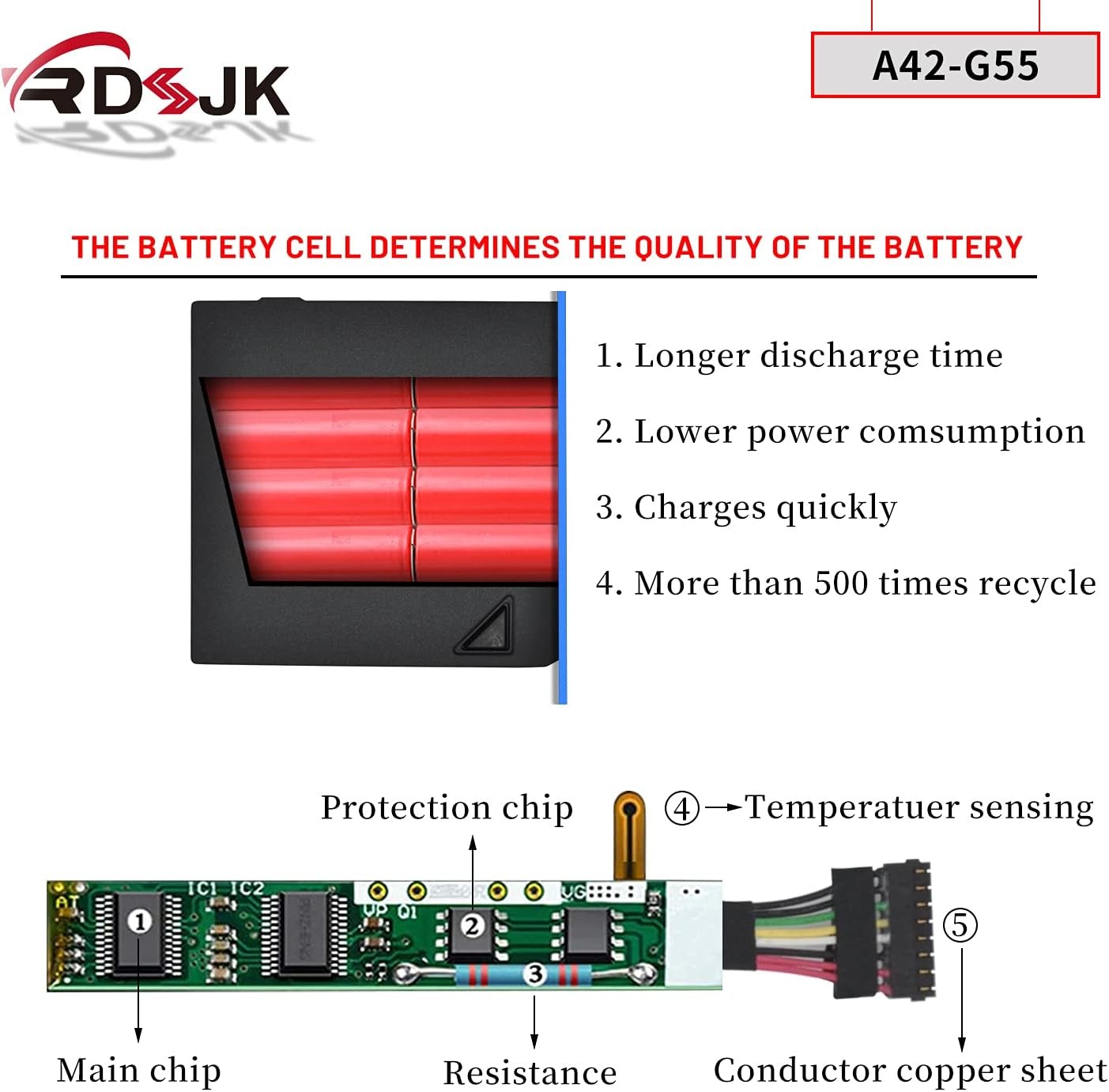 A42 G55 Laptop Battery for Asus G55 G55V G55VW G55VM DH71 G55VM DS71 G55VM ES71