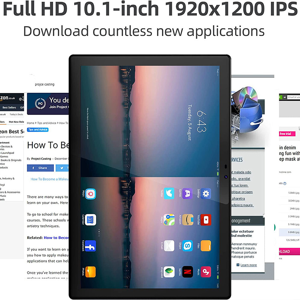 10in 4G Android 11 Phone Call Tablet 2.5D IPS 1920X1200 8GB RAM 256GB ROM GPS