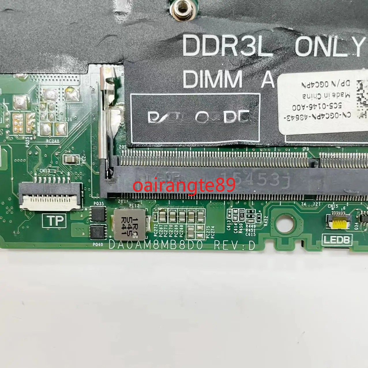 DA0AM8MB8D0 for Dell Vostro 14 5459 Motherboard CPU I3-6100U I5-6200U UMA DDR3