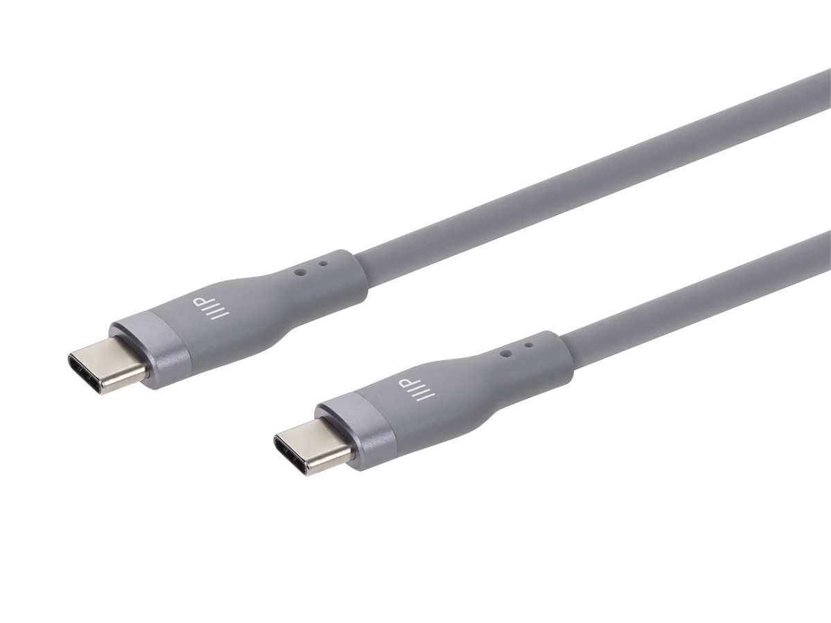 Monoprice USB 2.0 USB-C to USB-C Silicone Cable 6ft Gray