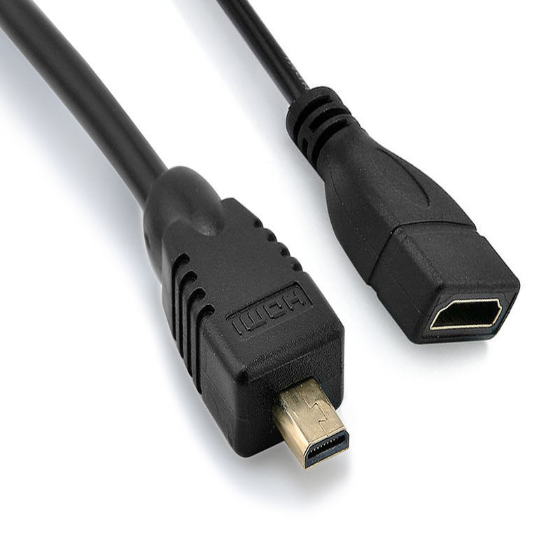 New 6″ Micro HDMI Male to HDMI Female Converter Adapter Cable 1080P – USA Seller