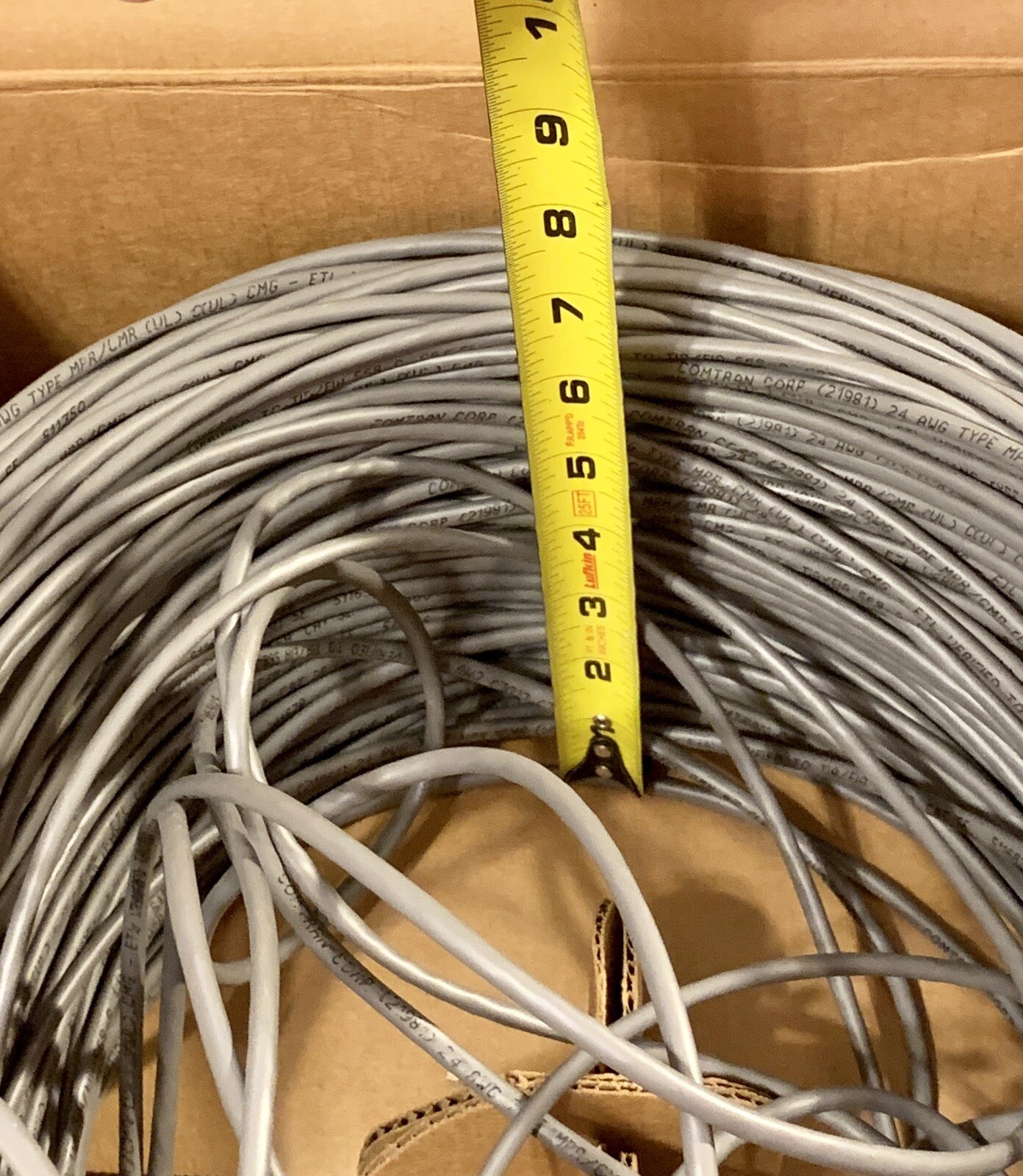 CATRAN 1000ft cable 24 AWG pvc 24awg solid, Open/used Box