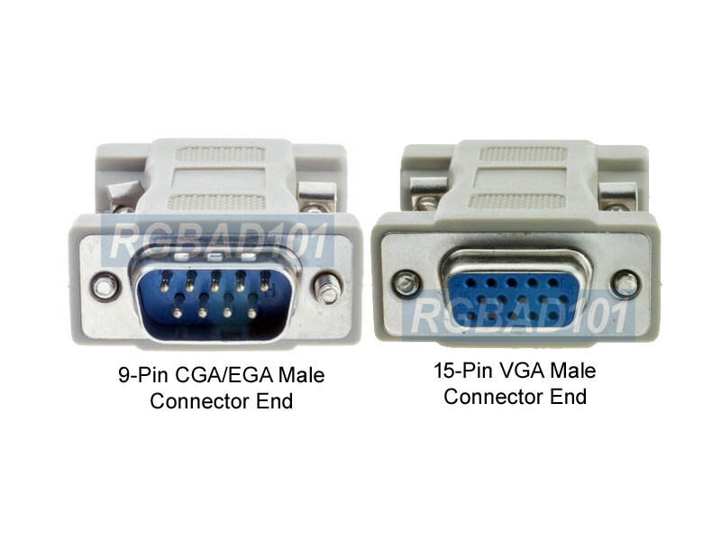 New D-sub HD15-Pin VGA To DB 9-Pin RGB Adapter Dongle