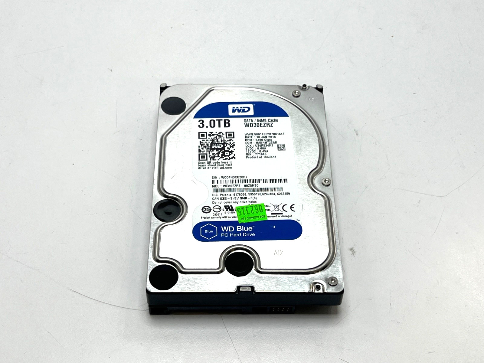 Western Digital WD Blue 3TB 5400RPM 3.5″ HDD (Model: WD30EZRZ) | READ