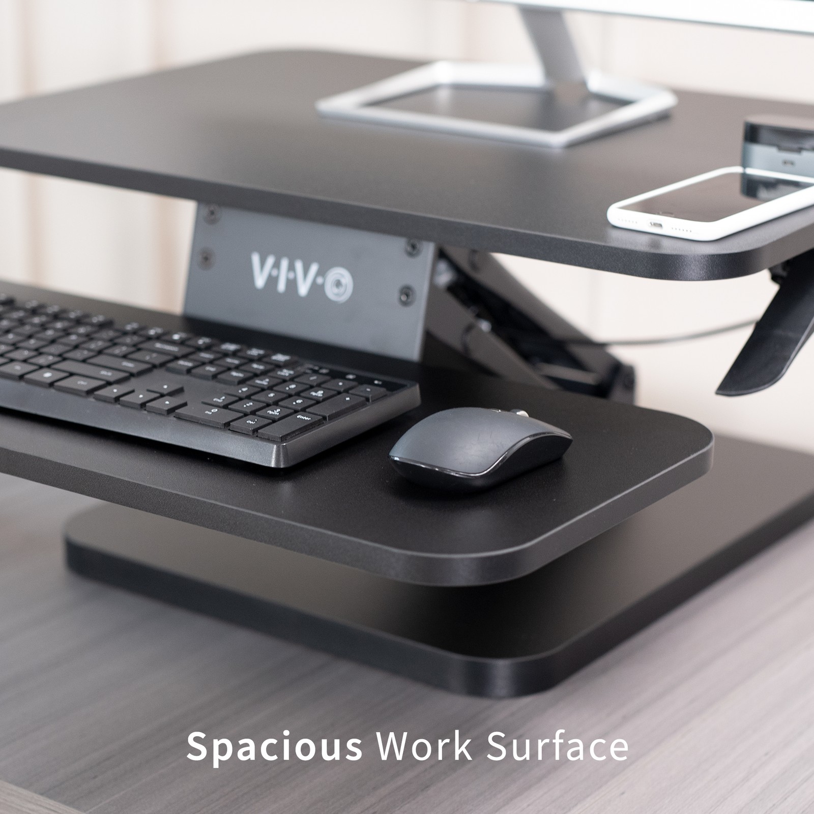 VIVO Height Adjustable Standing Desk Gas Spring Riser 25″ Tabletop Sit Stand