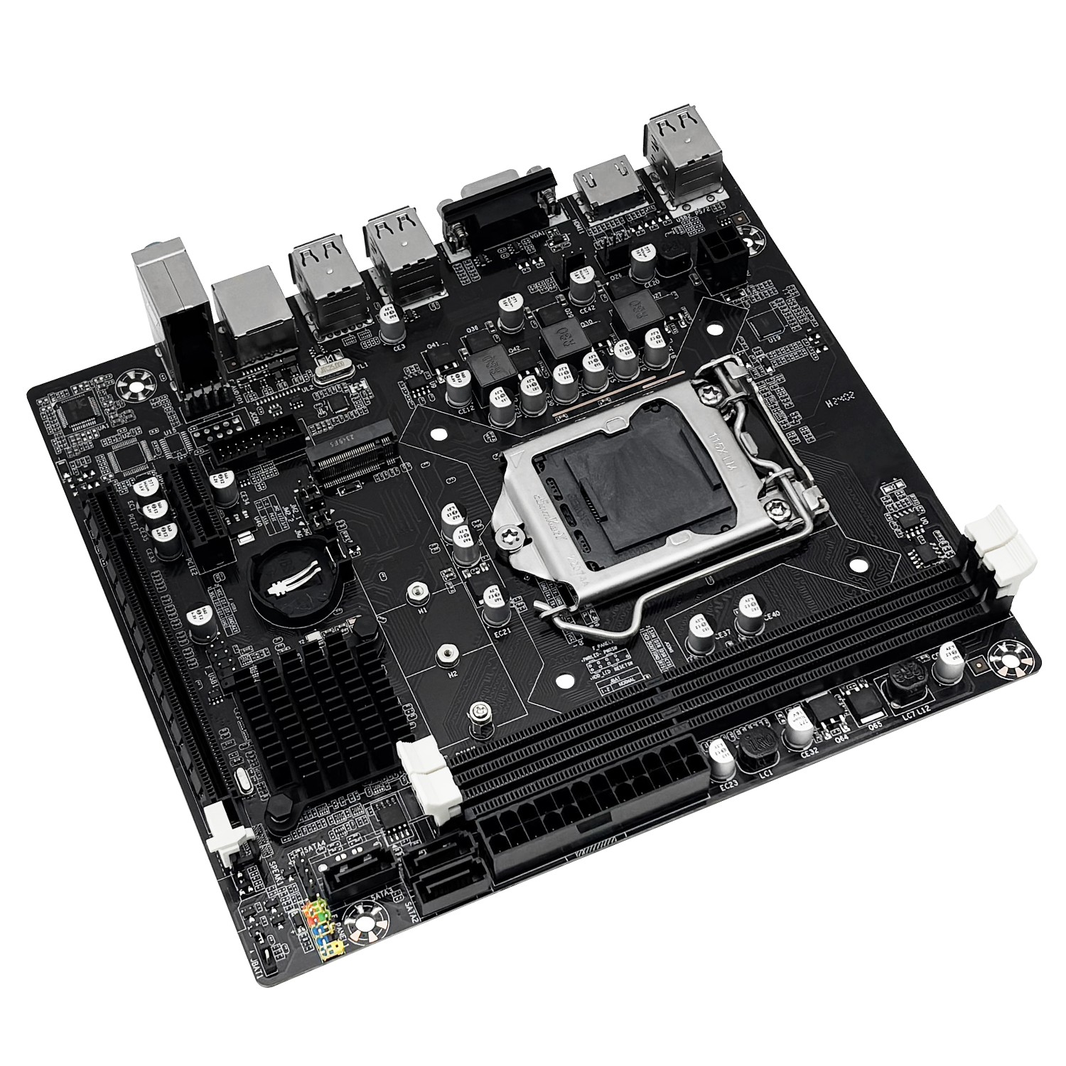 LGA 1155 H61 Motherboard M-ATX 2*DDR3 SATA/NVMe M.2 for Intel i3 i5 i7 CPUs