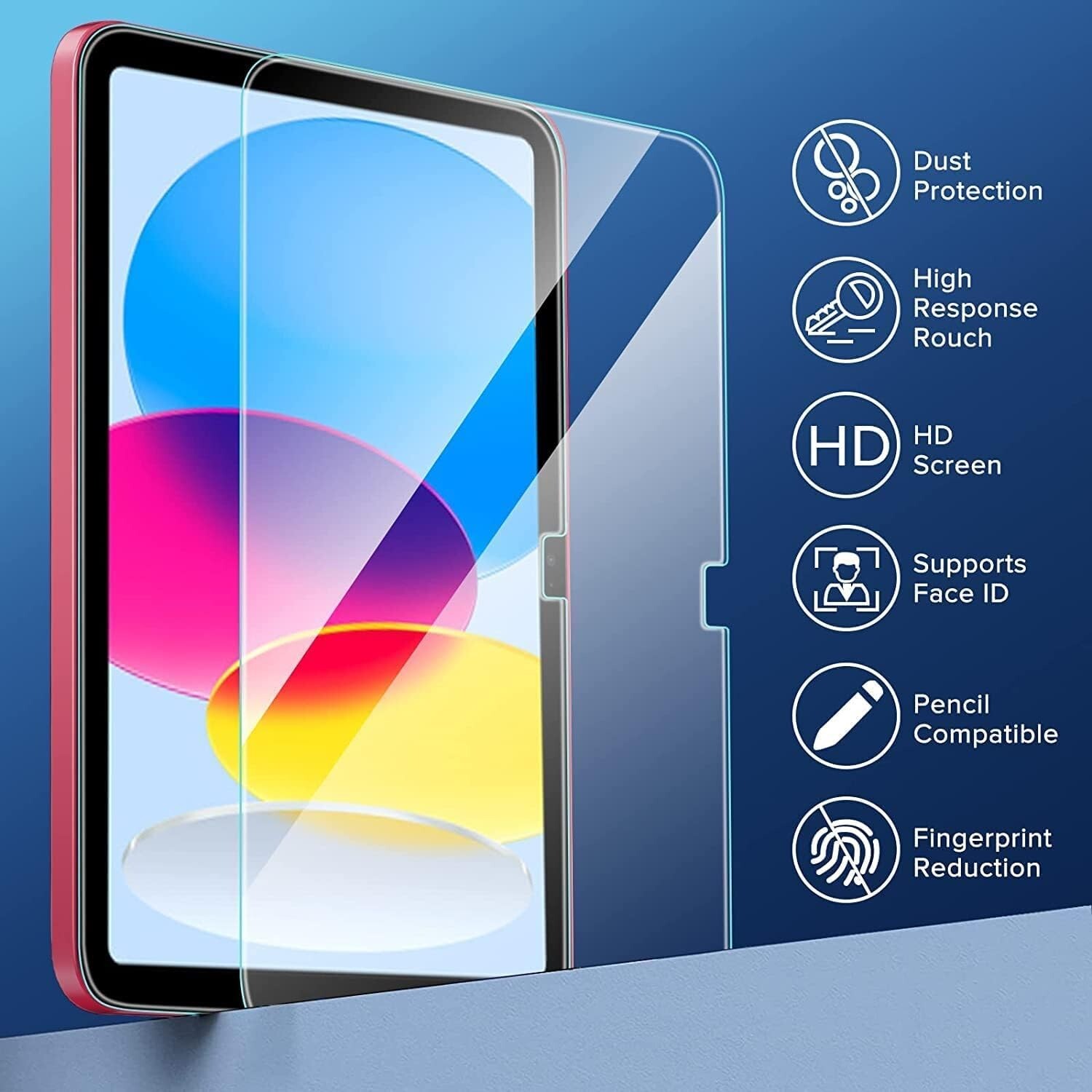 2-Pack Screen Protector For Apple iPad 10.9″ 2022 Tempered Glass Anti-Scratch