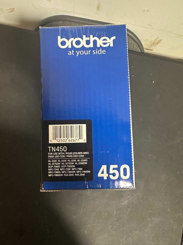 Brother TN450 High Yield Black Toner Cartridge Genuine BRAND NEW SEALED