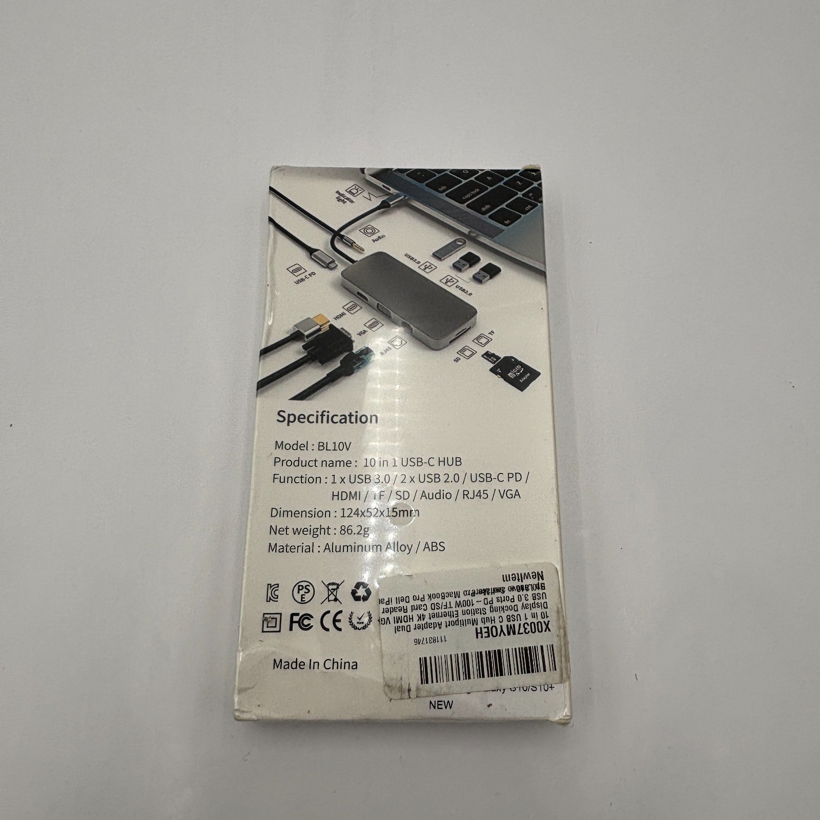 Lot of 10 Plug and Play 10-in-1 – USB-C Hub – Gray – New Sealed – Ships Free