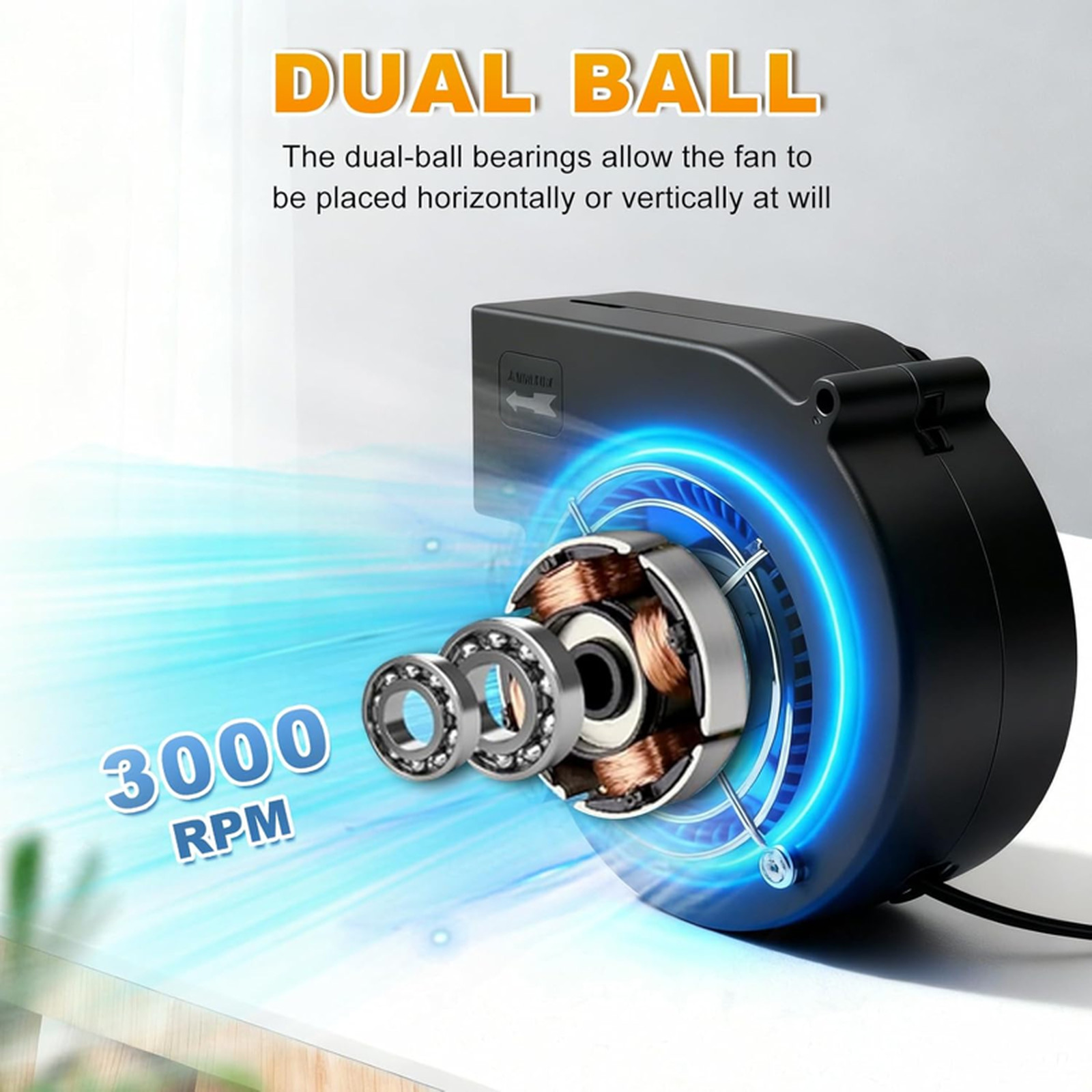 BBQ Blower Fan 97mm x 33mm High Airflow 110V 120V Variable Speed Centrifugal Fan