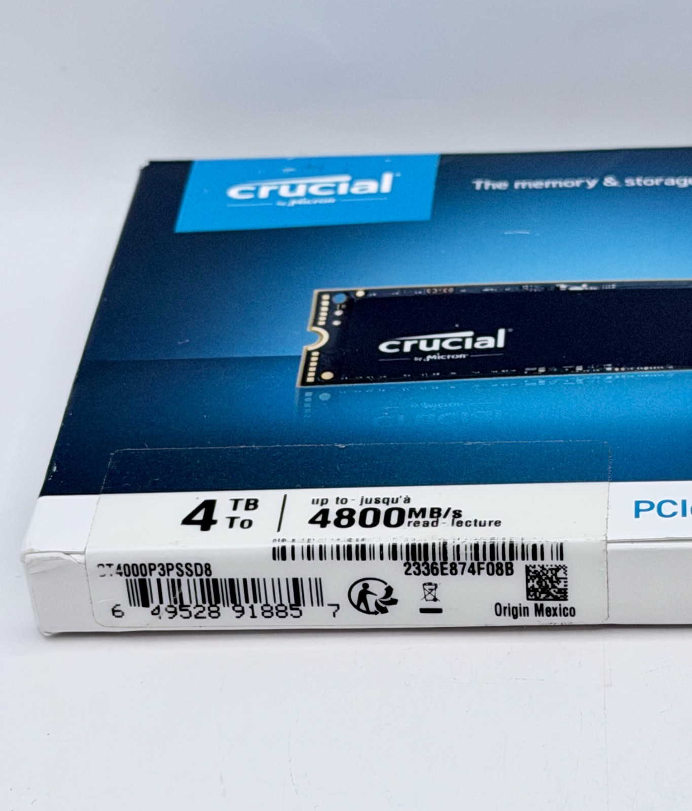 Crucial Technology P3 Plus 4TB PCIe 4.0 NVMe M.2 Solid State Drive – OB