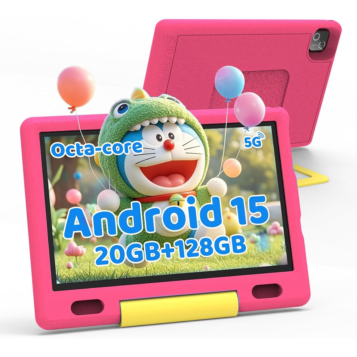 Octa-Core Kids Tablet 128GB ROM 5000mAh Bluetooth5.0 WiFi 6 Android 15,10.1 inch