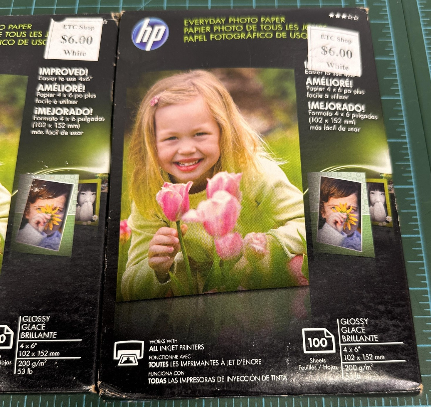 HP Everyday Photo Paper 4×6 Glossy White 100 Sheets CR759A Lot of 3 Inkjet 200g