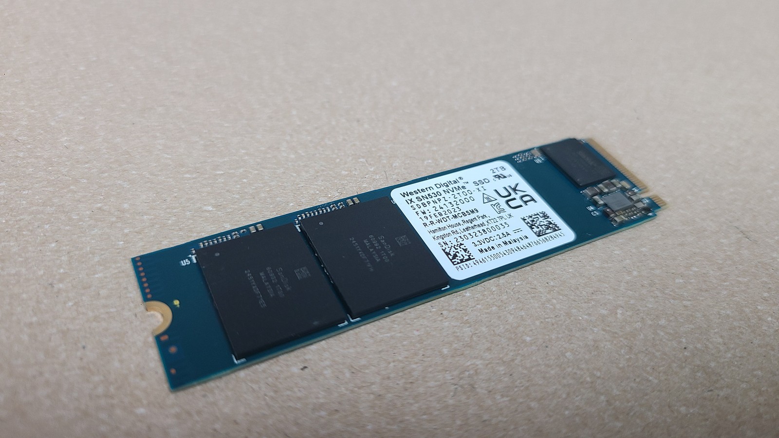 Western Digital D3E024 PoHS 2TB 2280 Nvme M.2 SSD Drive SDBPNPZ-2T00-XI