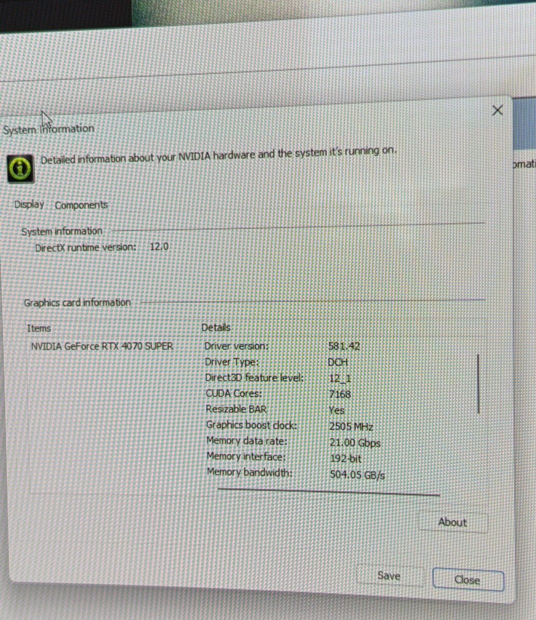 NVIDIA GeForce RTX 4070 SUPER,13th Gen Intel(R) Core(TM) i7-13700K (3.40 GHz)