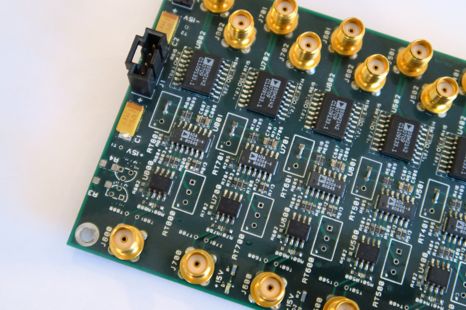 8 CHANNEL ANTI ALIAS FILTER AAF SSM2142 ADA4004 1NA128U SMA FEMALE CONNECTORS