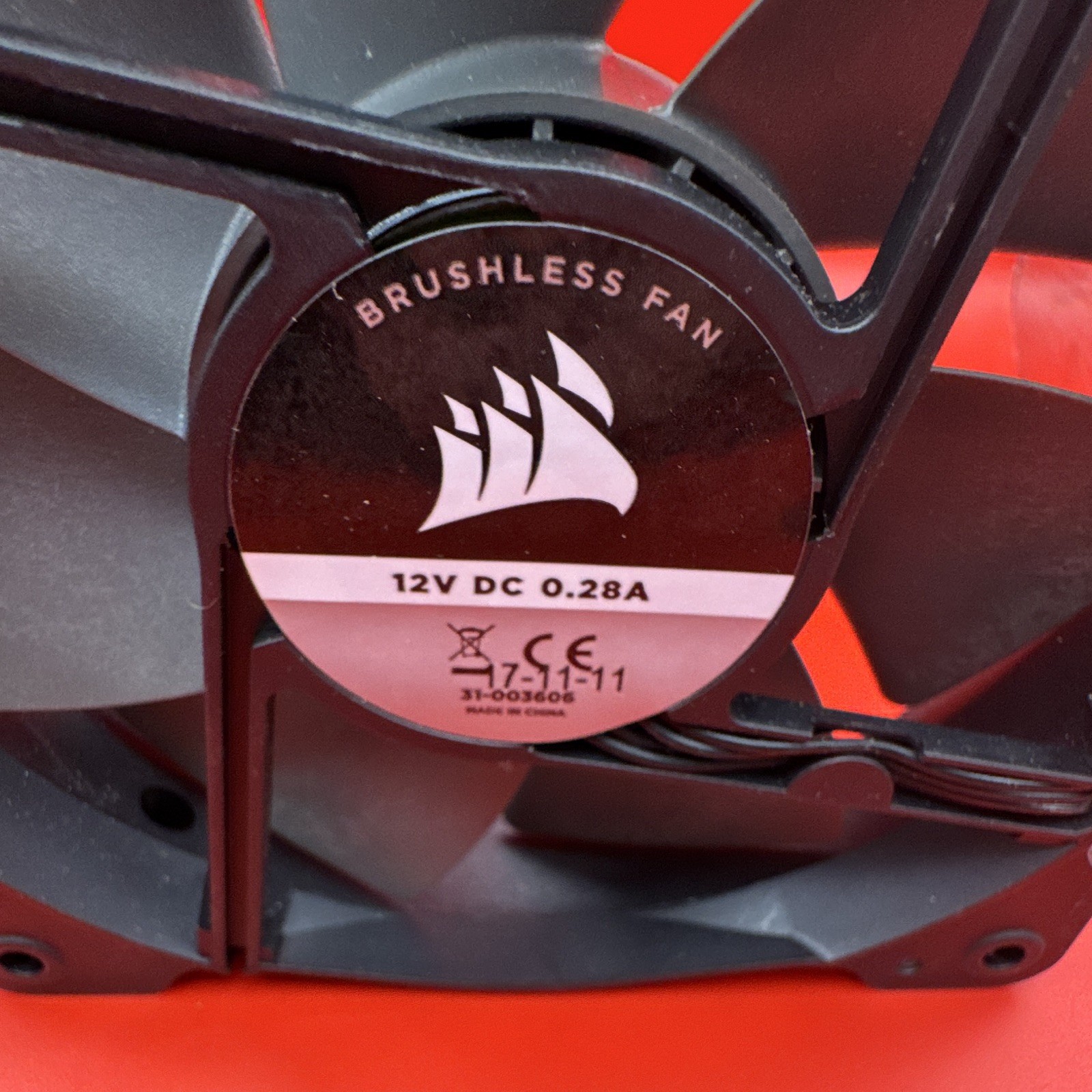 Corsair Brushless Case Fan 2-Pack 12V 0.28A Black Computer Case MPN 31-003606