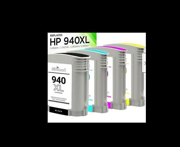 4 PK #940XL Ink Cartridge Combo for HP OfficeJet Pro 8000 8500 8500a w/ NEW CHIP