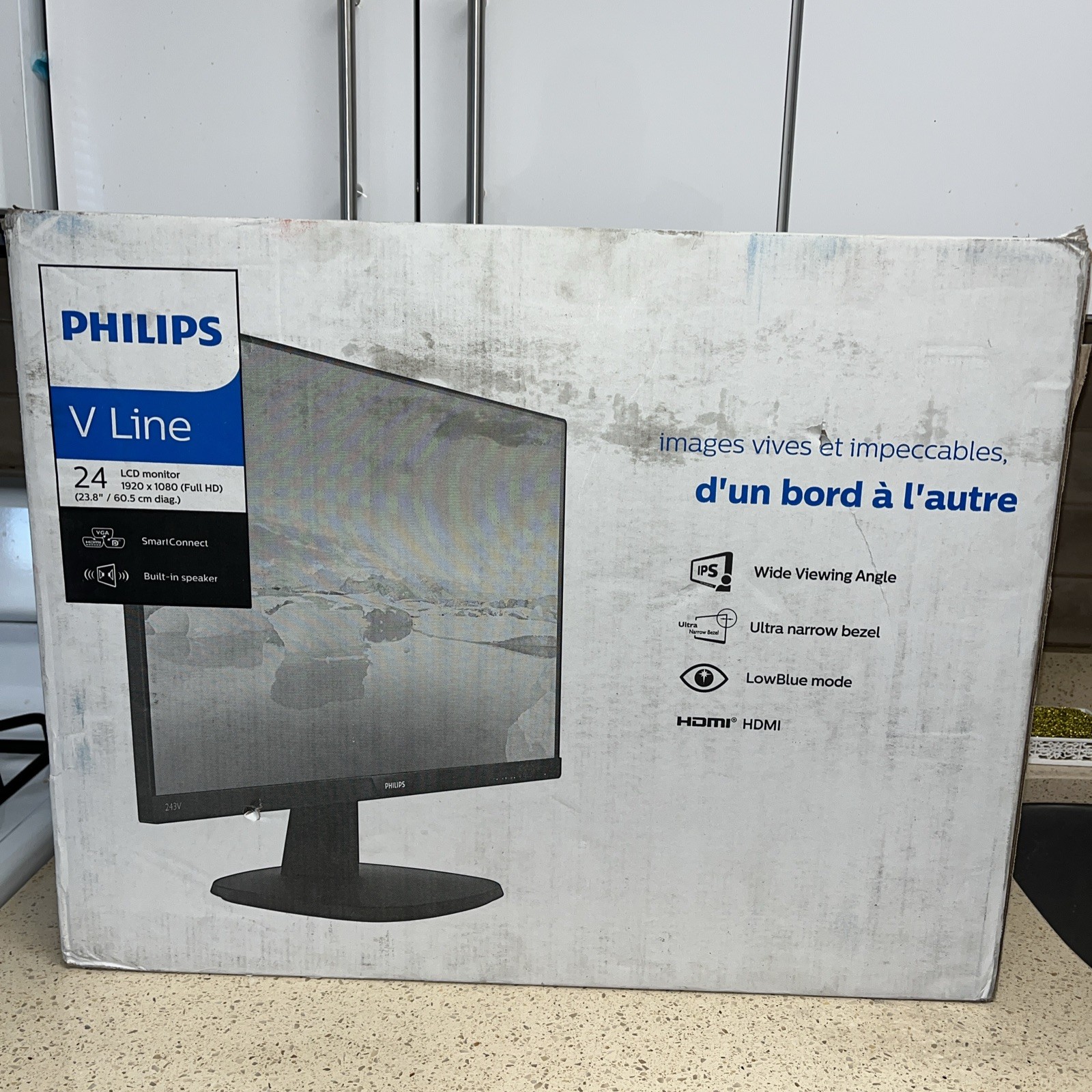 Philips 243V7QJAB 23.8″ LCD Monitor Full HD Anti-Glare Widescreen HDMI VGA DVI-D