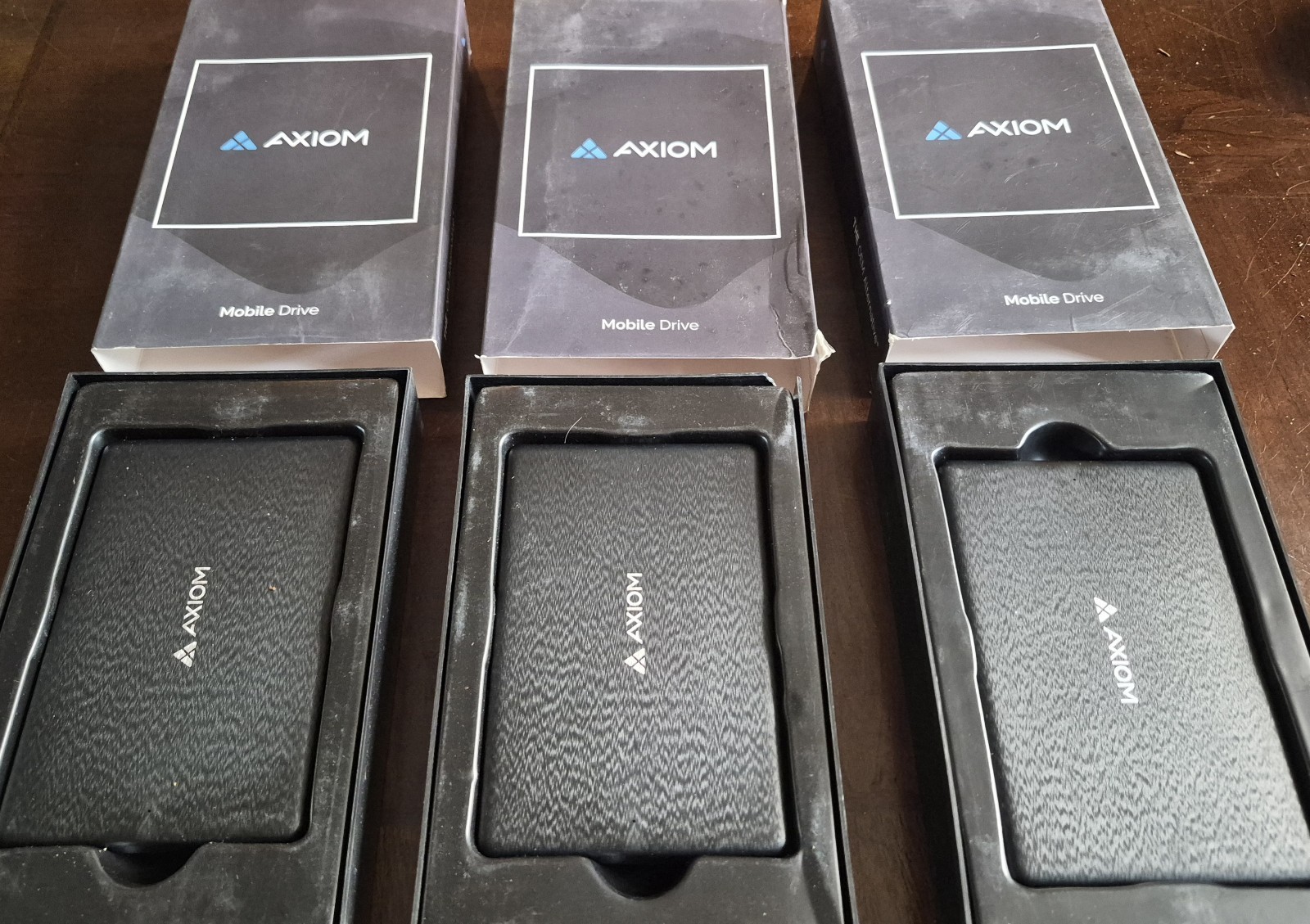 Set Of 3 Axiom Memory Solutions SSD 120 GB USB 3.1 Gen 2 Solid State Drives