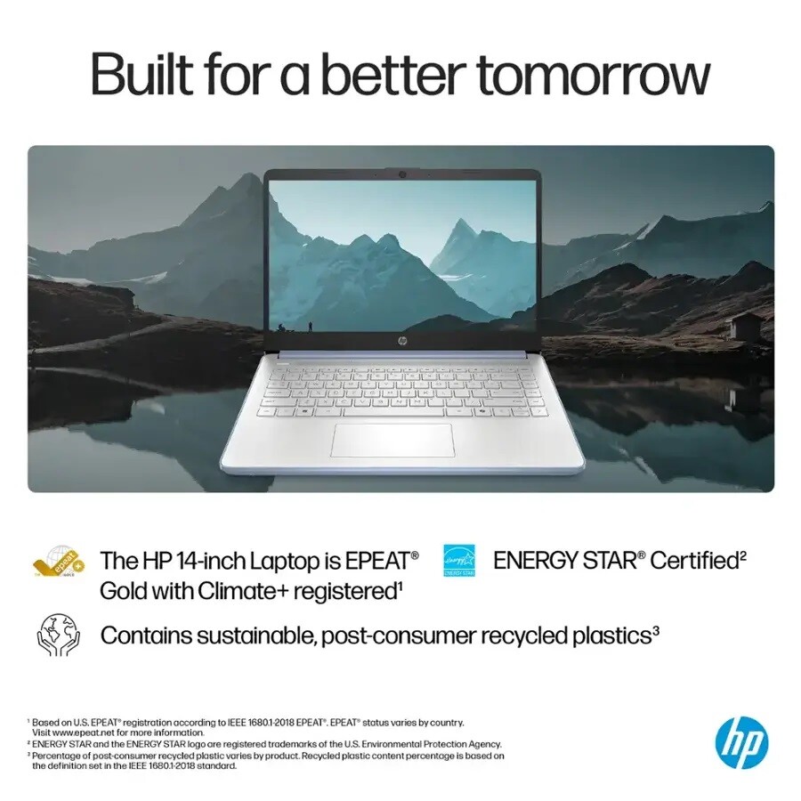 HP 14″ HD Laptop computer Win 11 Pro UpTo 3.6GHz Intel-N150 UpTo 16GB RAM 384GB