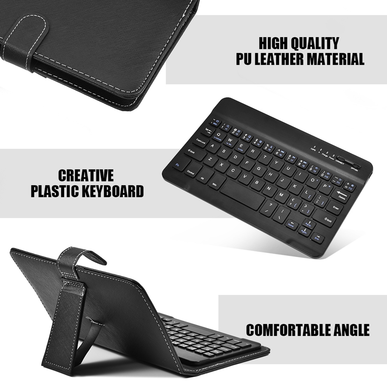 Universal 2-in-1 Keyboard Case for 4.5-6.8″ Phones with Stand & Protective Cover