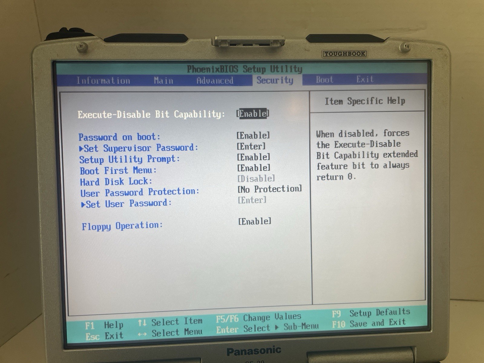 PANASONIC CF 29 Toughbook Laptop 1.60GHz Pentium M 512MB RAM NO HDD FOR REPA