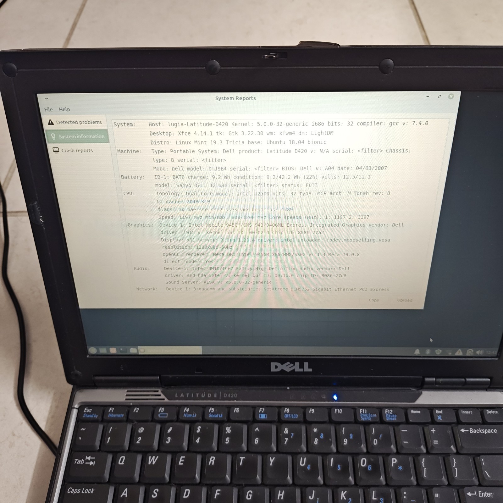 Dell Latitude D420 12.1″ Linux Laptop – 80GB HDD/2GB RAM – READ DESC #4054