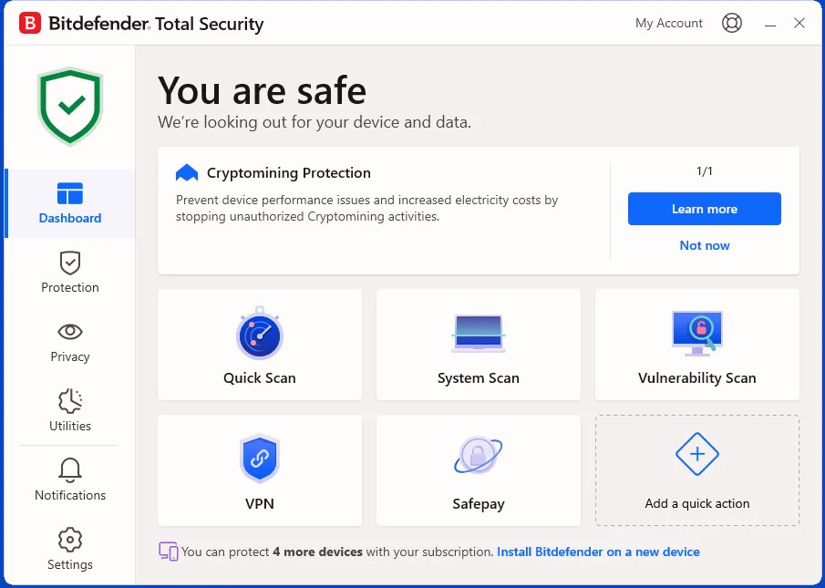 Bitdefender Total Security Protection- 3 Years 3 Devices