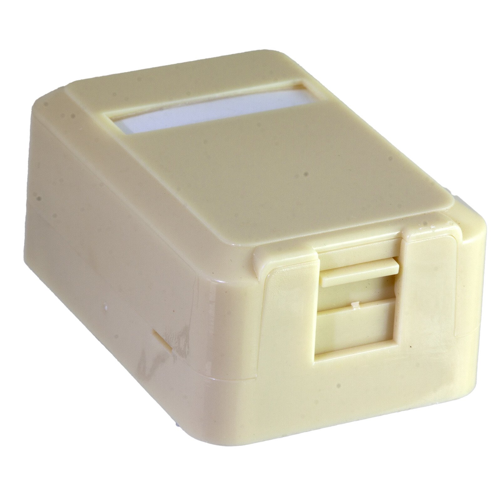 1 Port Surface Mount Box in Ivory for RJ45 Keystone Jacks Tuff Jacks 25 Pcs