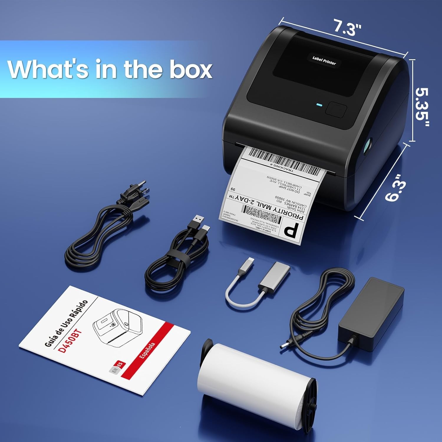 Bluetooth Shipping Label Printer 4×6 Printer for Thermal Label USPS UPS Amazon
