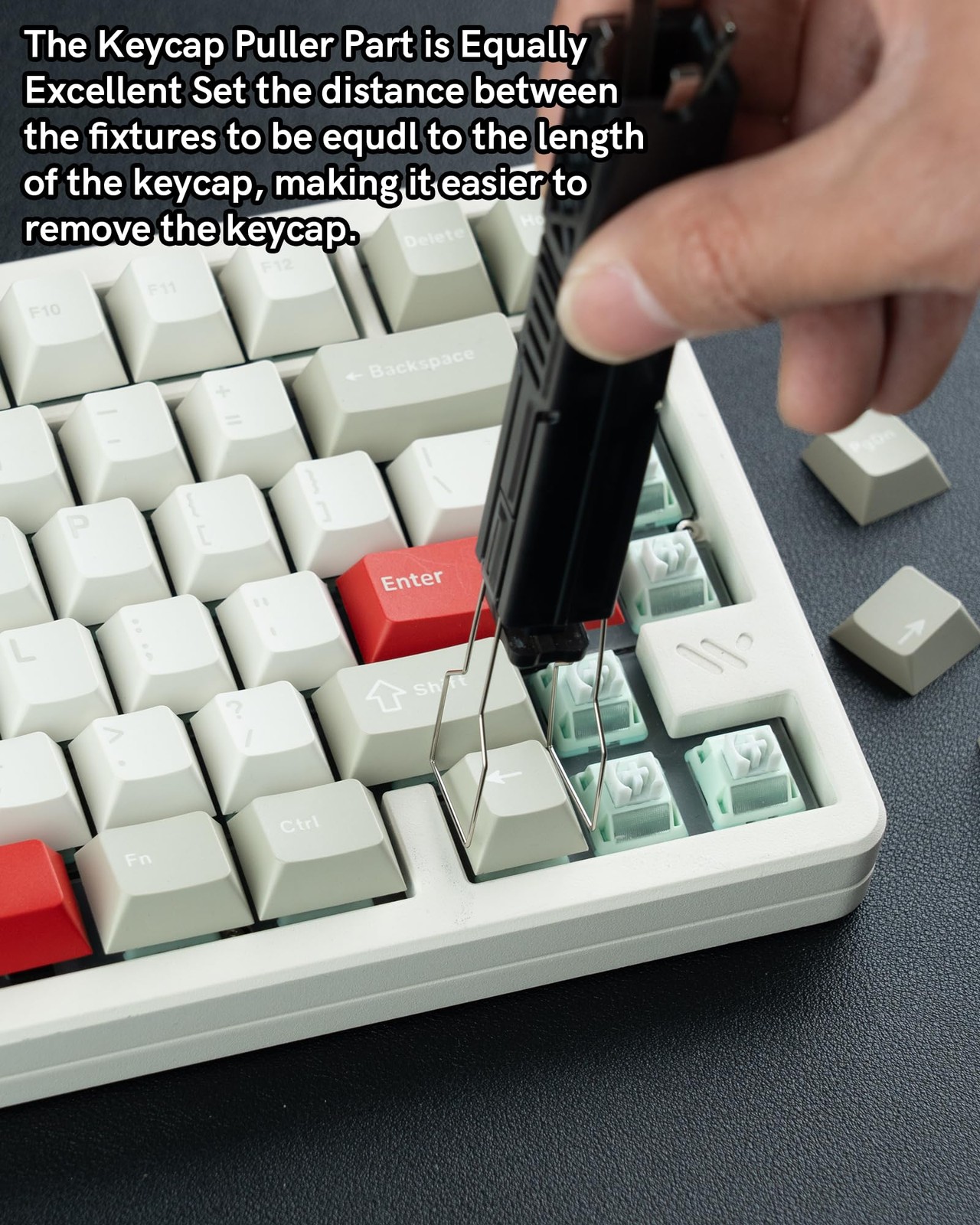 2in1 Switch And Keycap Puller 4Claw Grip OnePress Eject Design Black
