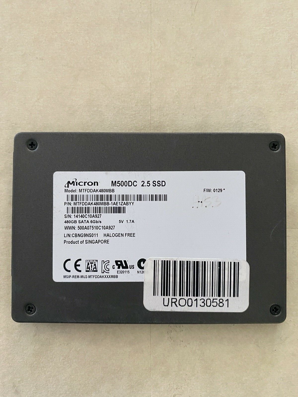 Micron 2.5″ 480GB SOLID STATE SSD Drive SATA, M500 M500DC 5100 PRO