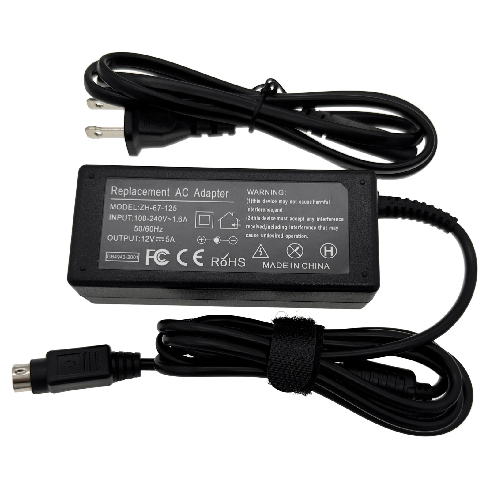 12V 4-Pin AC Adapter Charger For Sanyo CLT1554 LCD TV Monitor Power Supply Cord