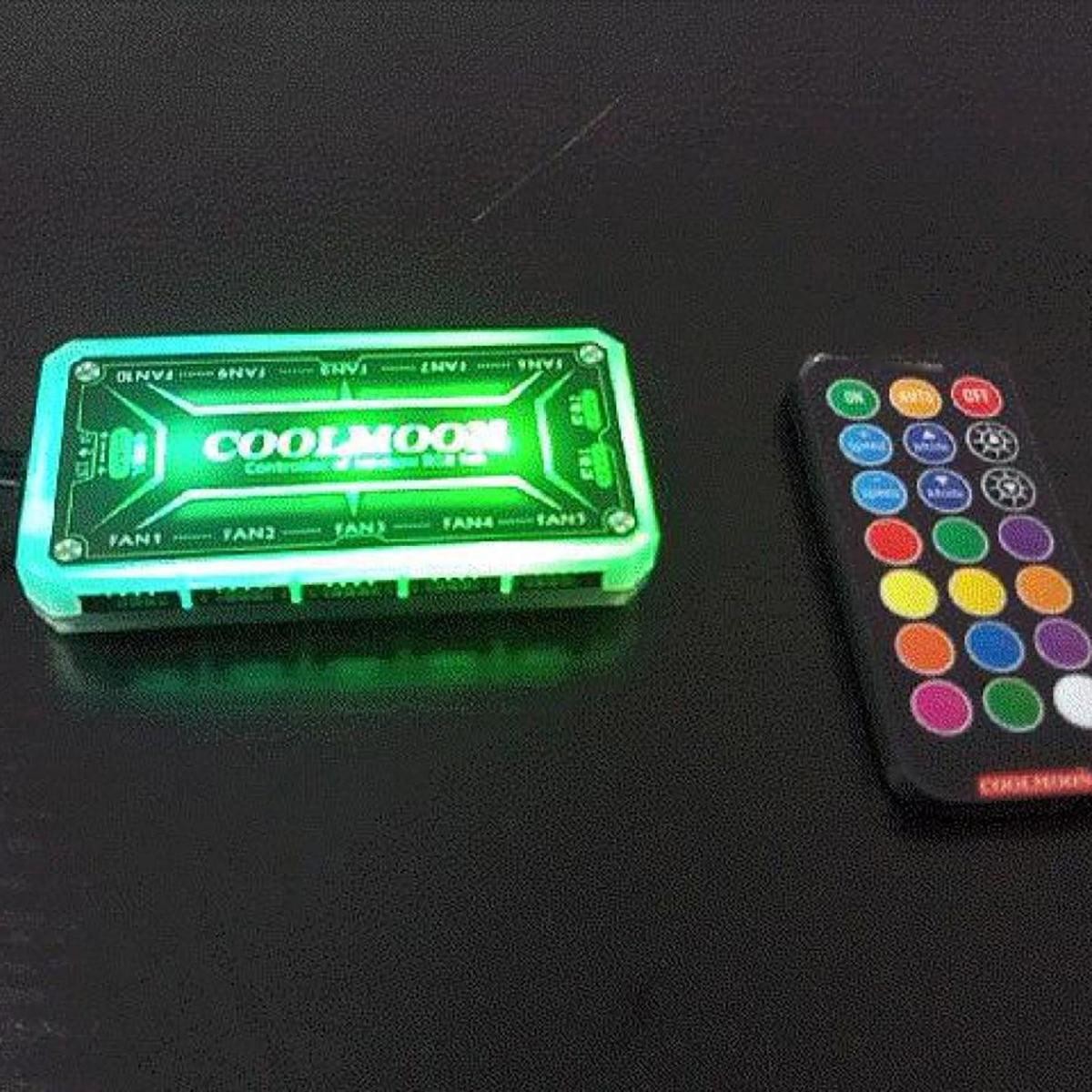 Adjustable RGB Light Fan Controller Remote Control Computer Case Hub Adapter Kit