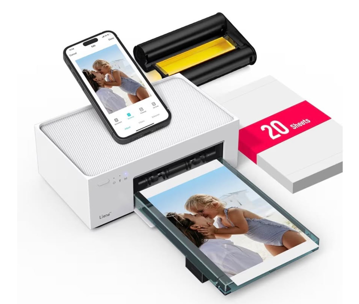 Liene M100 4x6in Full-Color Portable Instant Photo Printer – Lightly Used