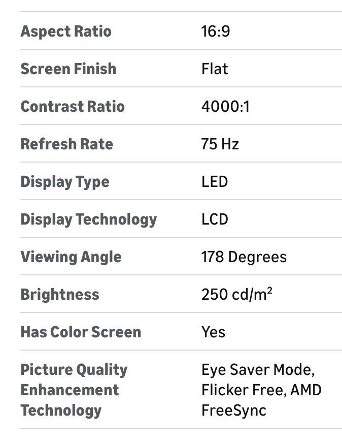 Samsung 32″ Flat Monitor AMD FreeSync 75Hz Borderless with DP Cable S32B304NWN