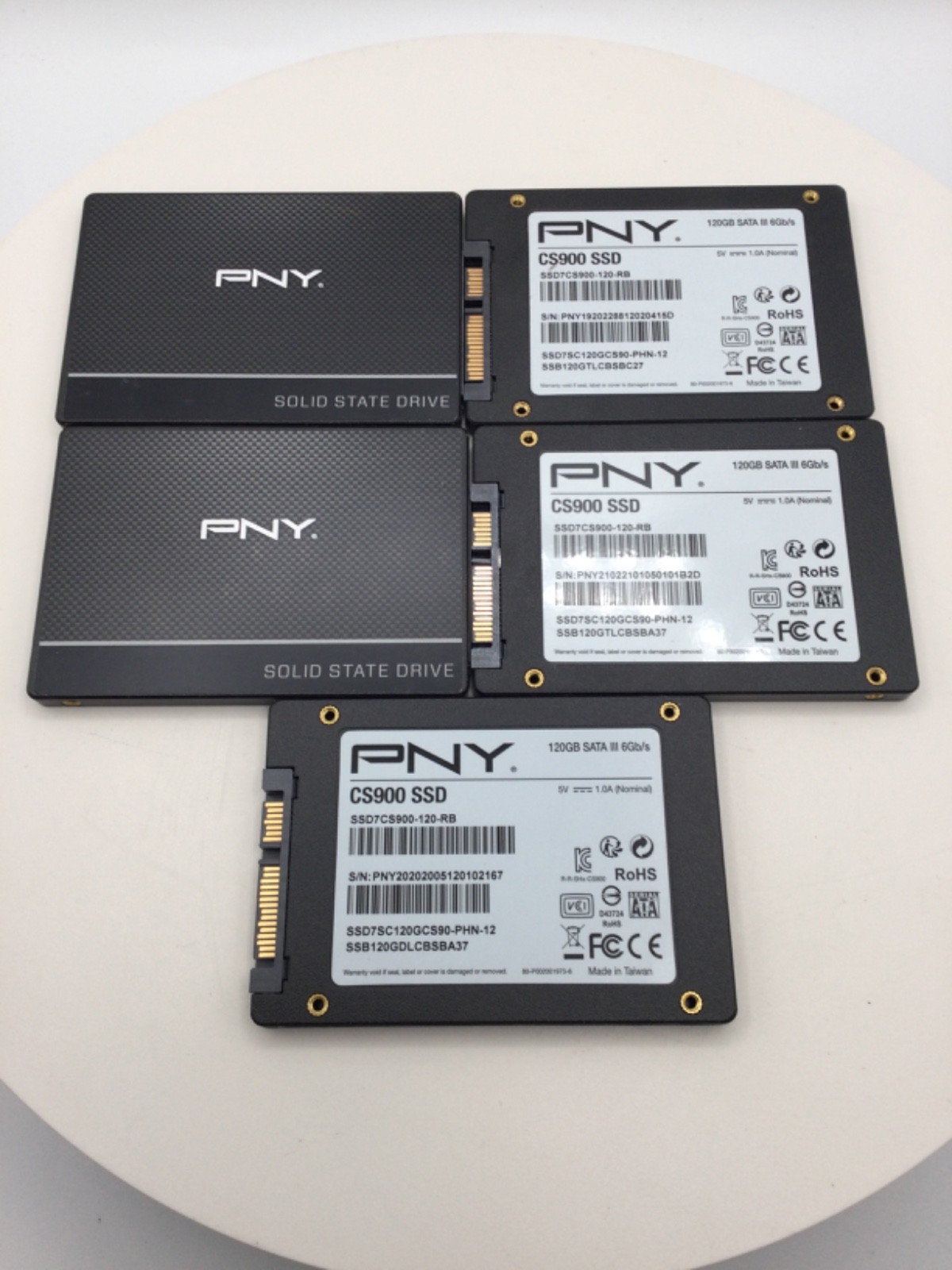 Lot of 5 PNY CS900 120GB 2.5″ SATA SSD SSD7CS900-120-RB Tested Working & Wiped