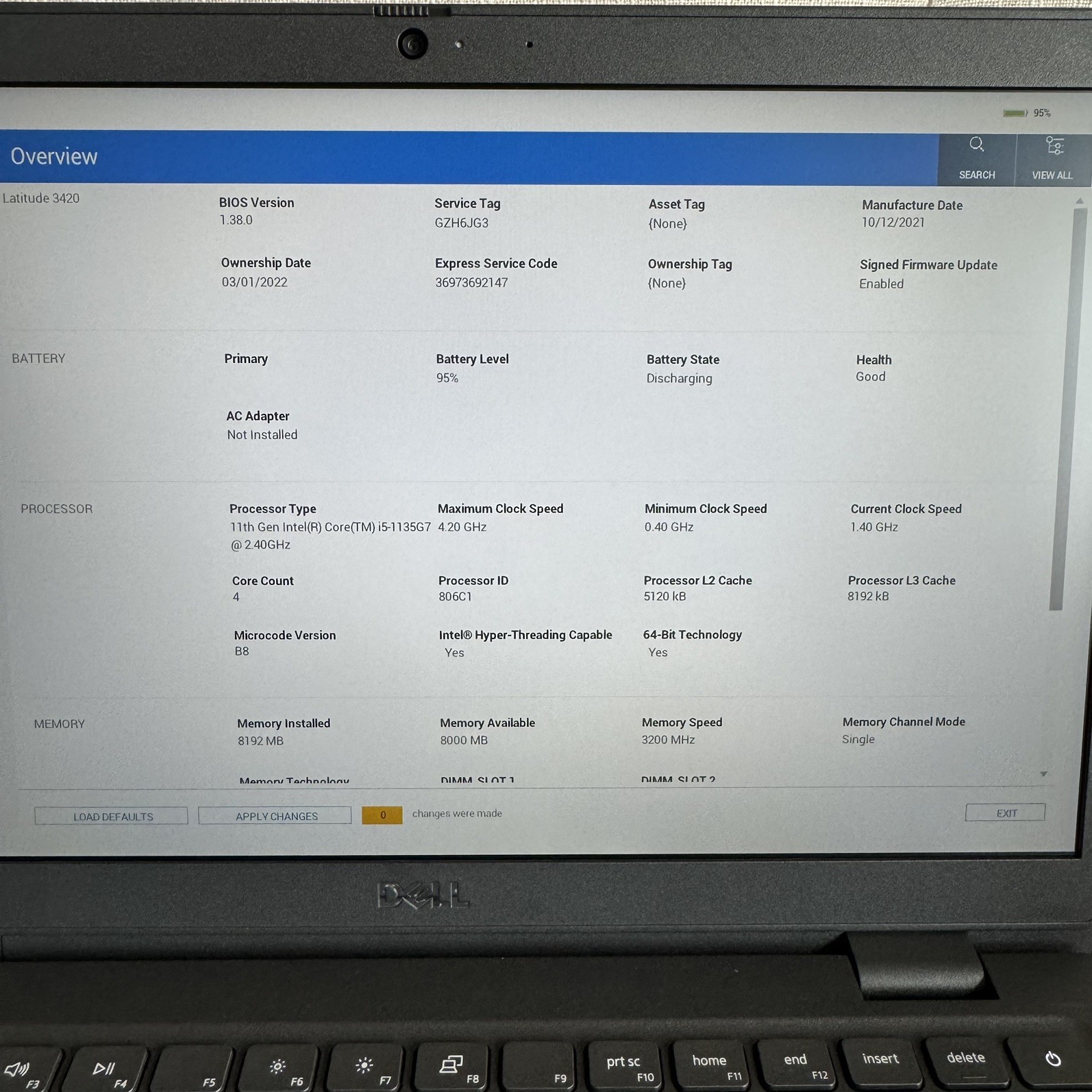 Dell Latitude 3420 | 14″ | i5-1135G7 | 8GB 256GB SSD | Win 11 Pro
