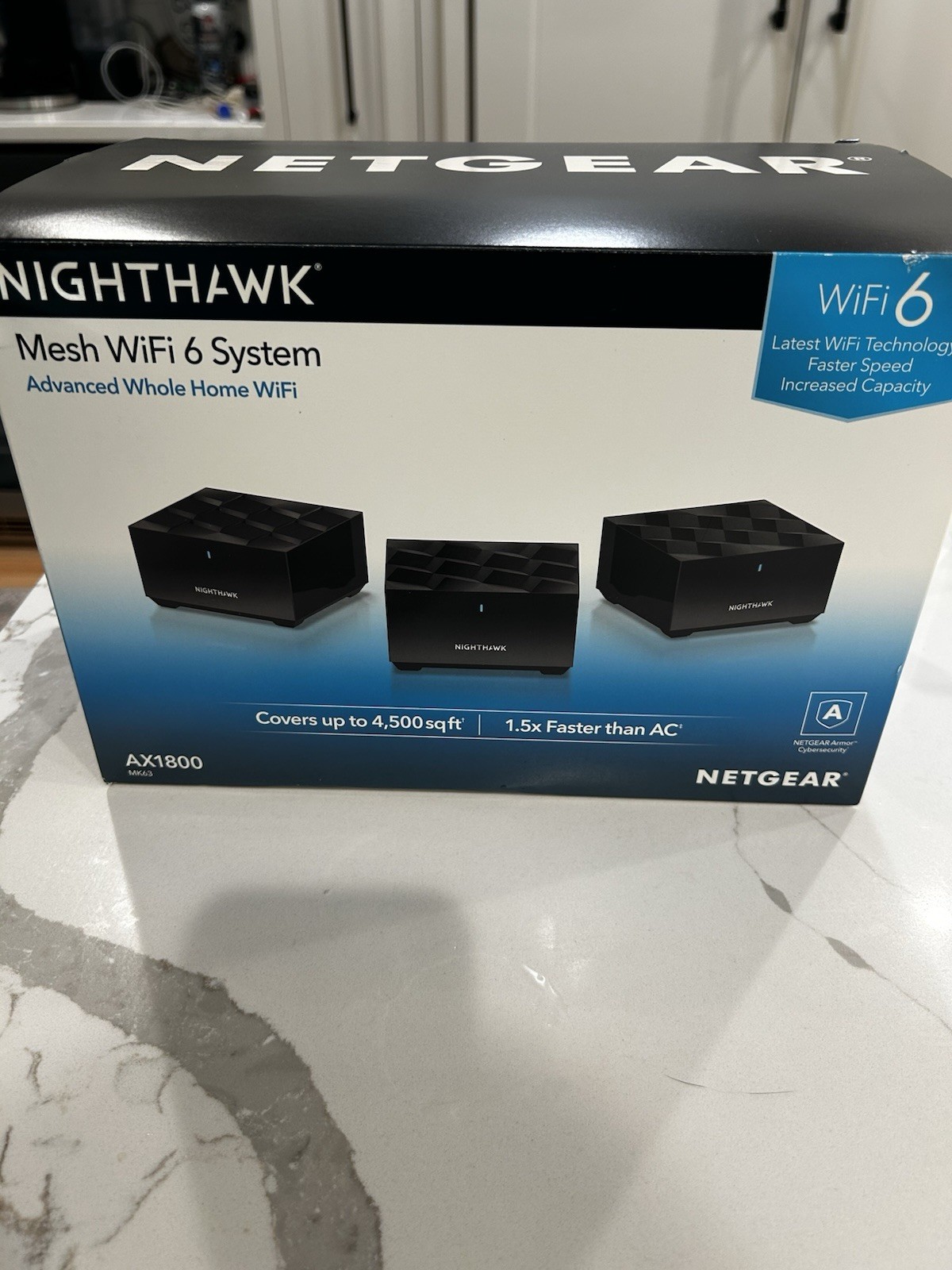 NETGEAR Nighthawk AX1800 Mesh WiFi 6 System with Router + 2 Satellite Extender