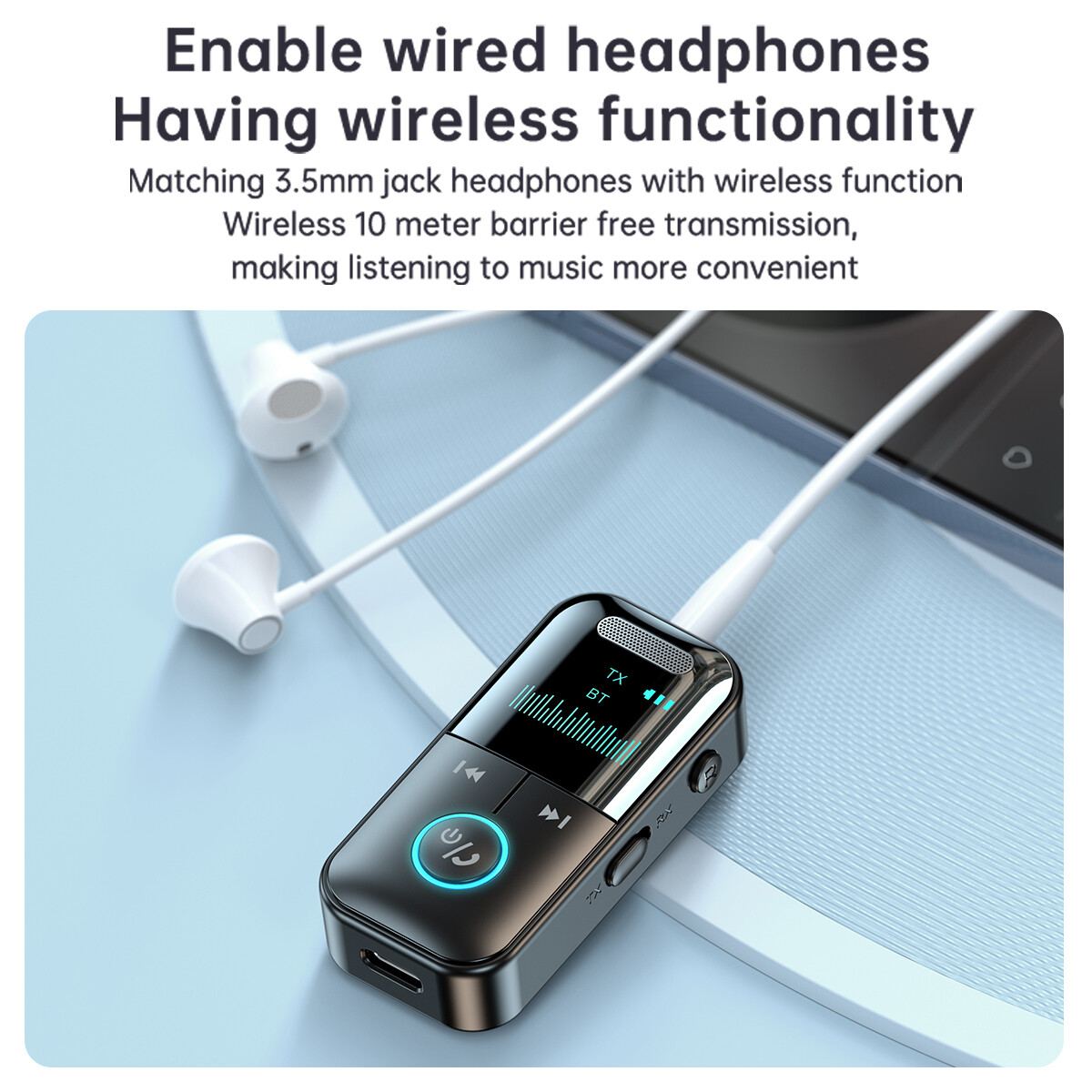 USB Wireless Bluetooth 5.4 Transmitter Receiver 4in1 Audio Adapter 3.5mm Aux Car