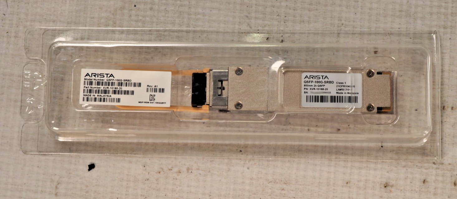 Arista QSFP-100G-SRBD 100GBase-BIDI 850nm XVR-10168-20 QSFP28 Transceiver