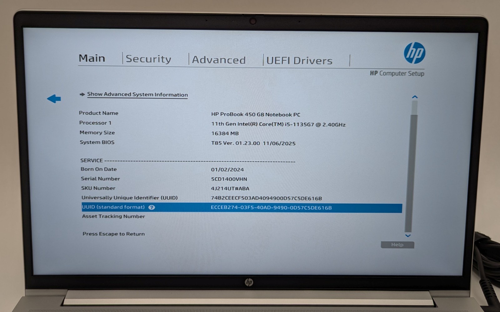 HP ProBook 450 G8 15.6″ Laptop i5-1135G7 2.40GHz 16GB RAM 256GB NVMe Win 11 Pro